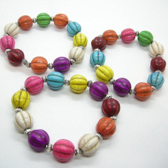 Rainbow Gourd Stretch Bracelet - Picture 2 of 5